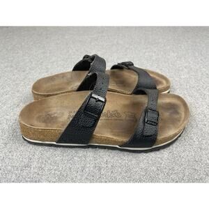Birkenstock Mayari Sandals Women's 38 Black Slip On Comfort Shoes Single Buckle